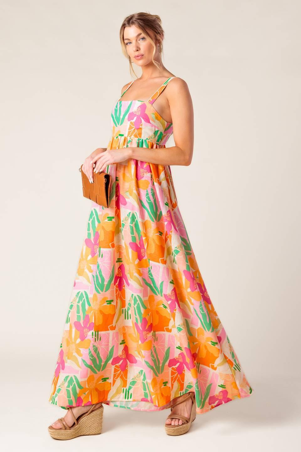 BON VOYAGE PINK ORANGE WOVEN MAXI DRESS l FLYING TOMATO – Flying Tomato BON VOYAGE PINK ORANGE WOVEN MAXI DRESS l FLYING TOMATO – Flying Tomato