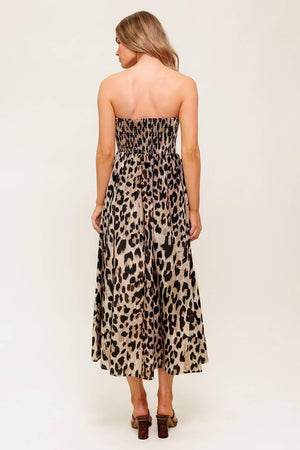FLUTTER GLOW BALLET WOVEN MIDI DRESS.