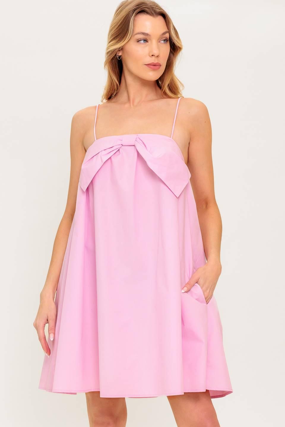 INVESTED IN YOU WOVEN MINI DRESS l FLYING TOMATO LIGHT PINK / M INVESTED IN YOU WOVEN MINI DRESS l FLYING TOMATO LIGHT PINK / M