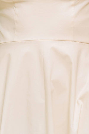 OCEAN SHEEN TENDER CREAM WOVEN MIDI DRESS.