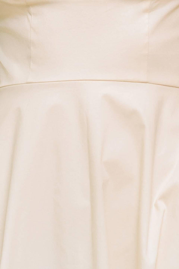 OCEAN SHEEN TENDER CREAM WOVEN MIDI DRESS.