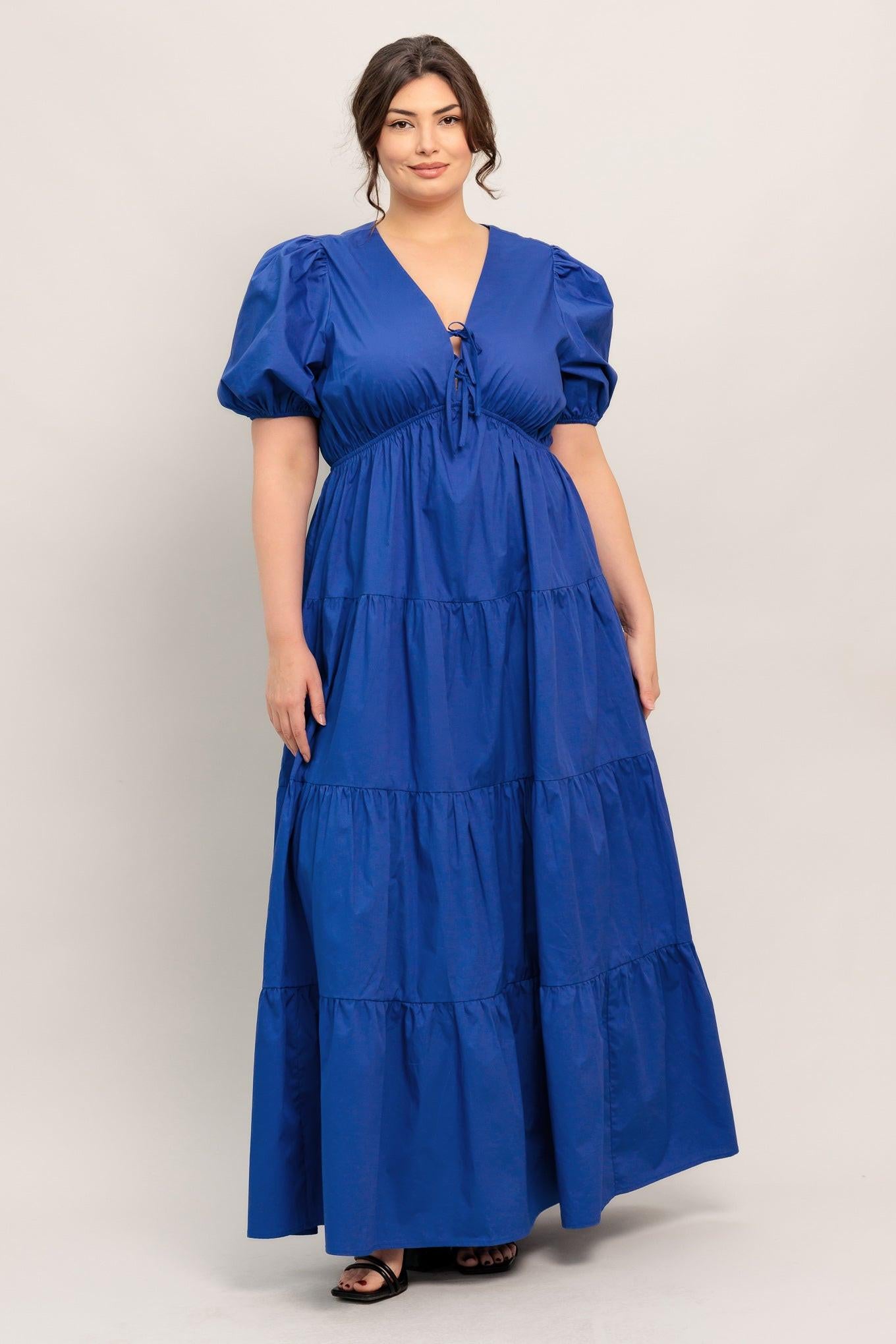 SUMMER GLOW ROYAL BLUE WOVEN MAXI DRESS l FLYING TOMATO SUMMER GLOW ROYAL BLUE WOVEN MAXI DRESS l FLYING TOMATO