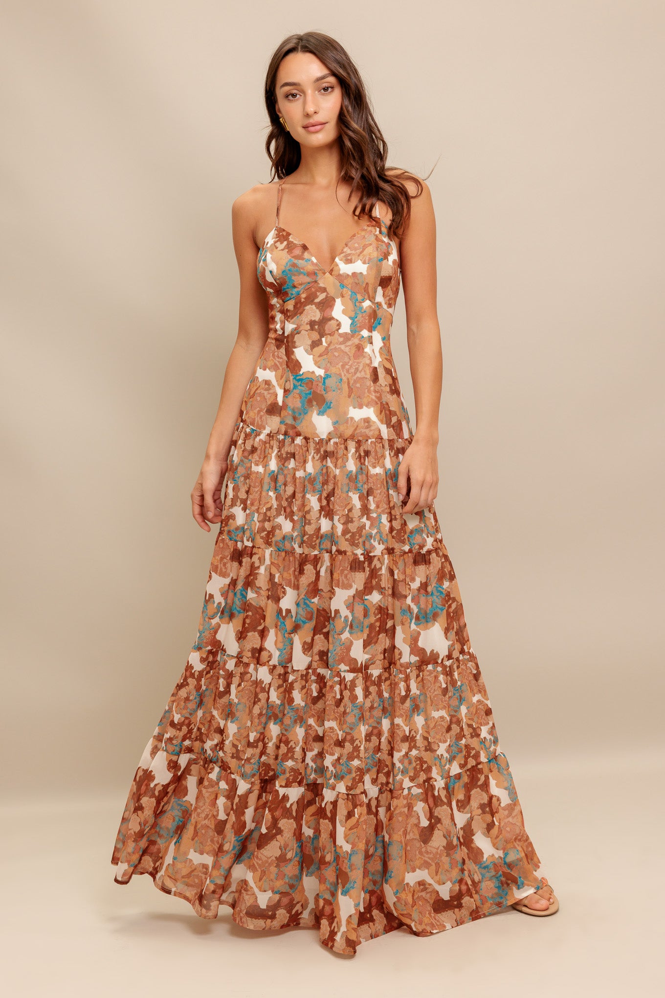 EARTHEN ROMANCE WOVEN MAXI DRESS