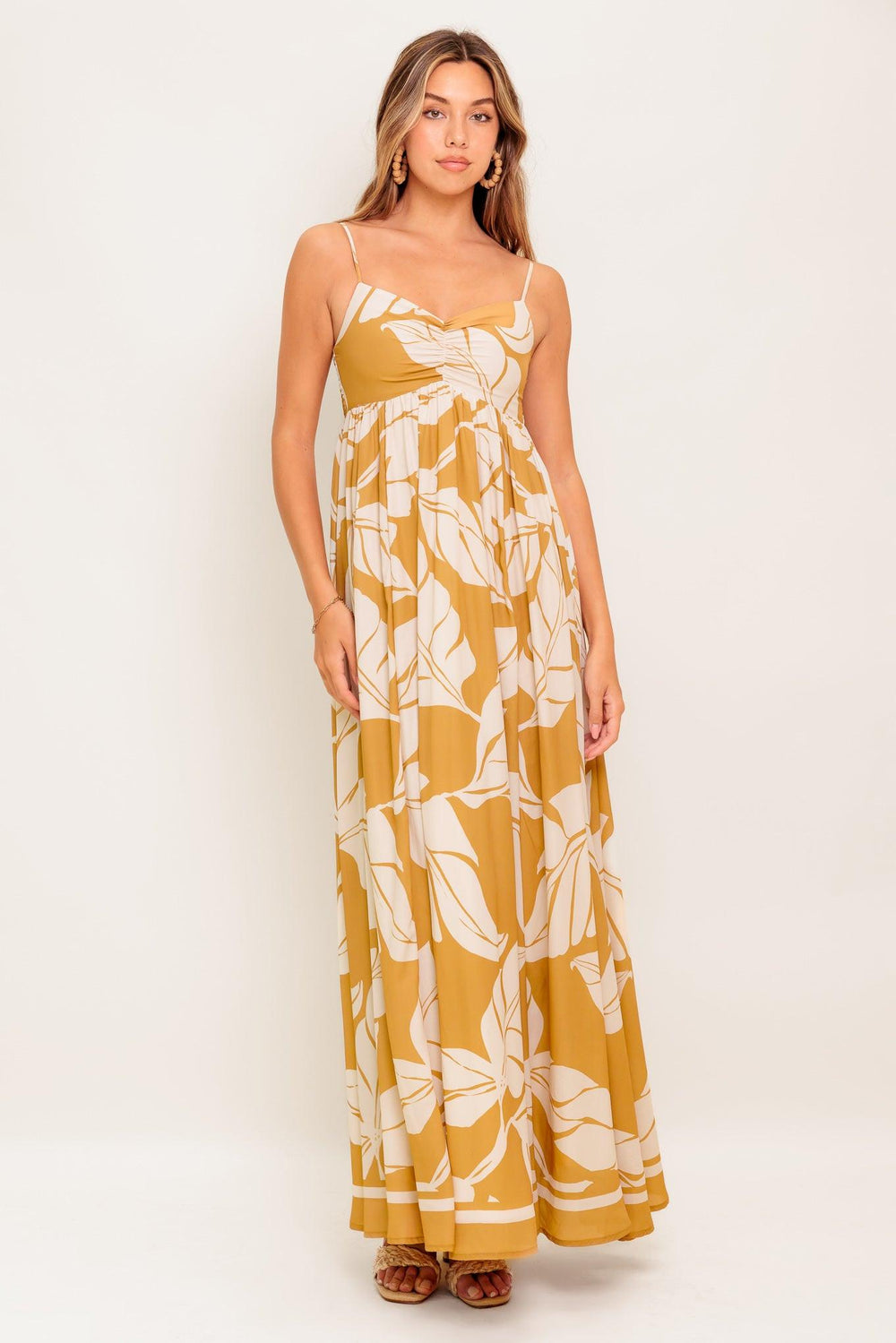 HEART OF HYDRANGEA WOVEN MAXI DRESS.