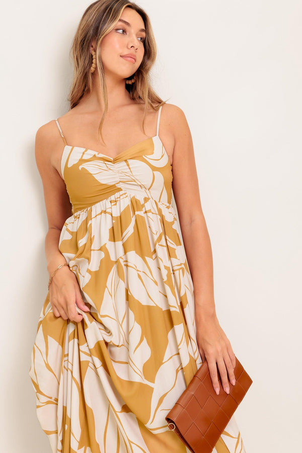 HEART OF HYDRANGEA WOVEN MAXI DRESS.