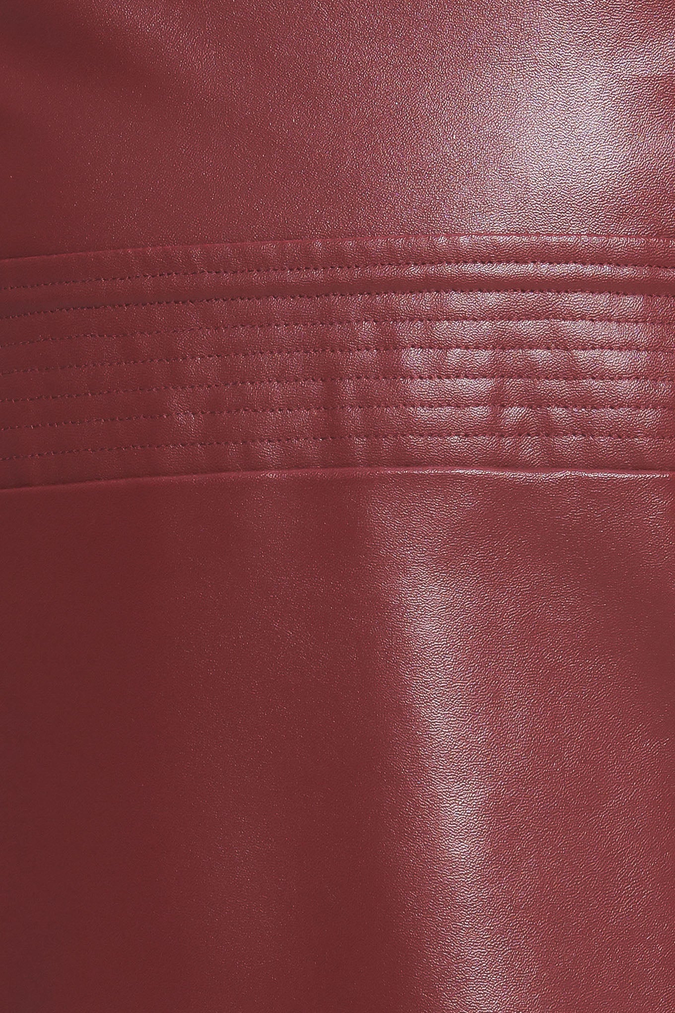A faux leather midi dress featuring wide neckline, sleeveless, pencil skirt, back slit and back zipper closure
