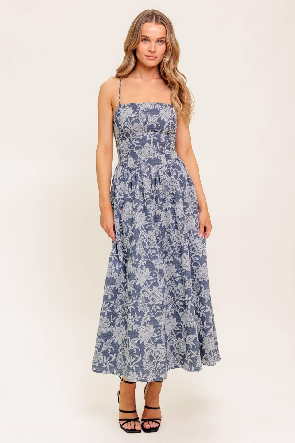 ORDINARY IS OVERRATED WOVEN MIDI DRESS.