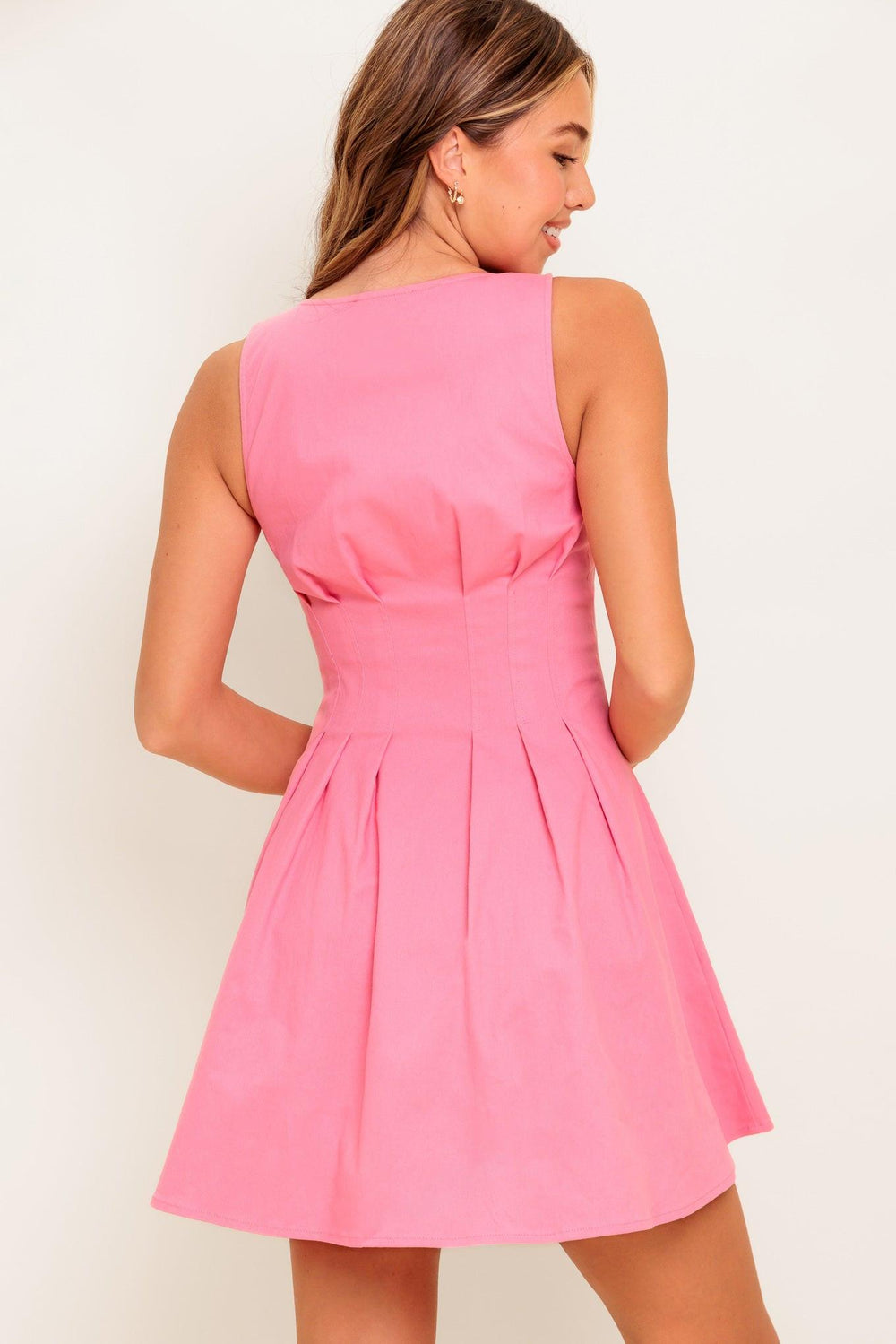 COTTON CANDY DAYS WOVEN MINI DRESS.