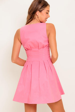 COTTON CANDY DAYS WOVEN MINI DRESS.