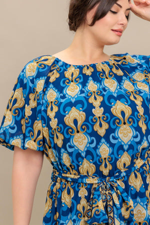 BAROQUE BREEZE WOVEN MINI DRESS.