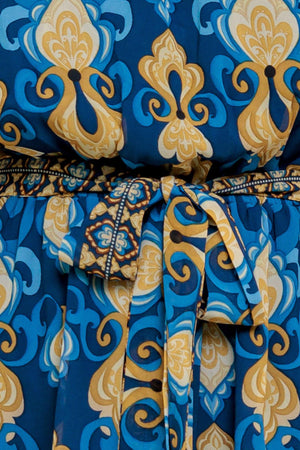 BAROQUE BREEZE WOVEN MINI DRESS.