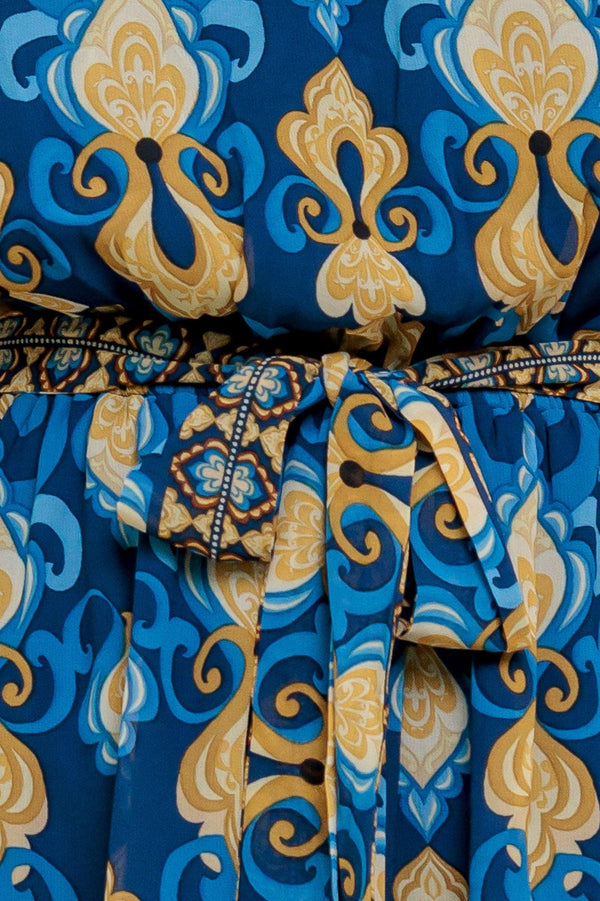 BAROQUE BREEZE WOVEN MINI DRESS.
