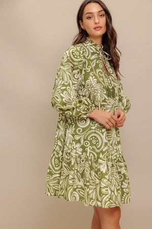 FLORENCE FLAIR WOVEN MINI DRESS.
