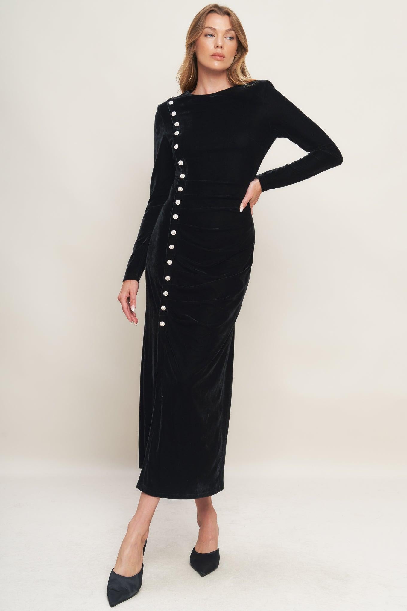 URBAN EMPRESS VELVET MIDI DRESS l Flying Tomato URBAN EMPRESS VELVET MIDI DRESS l Flying Tomato