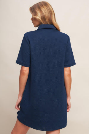 DOWNTOWN COOL KNIT MINI DRESS.