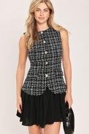 MODERN ICON TWEED WOVEN MINI DRESS