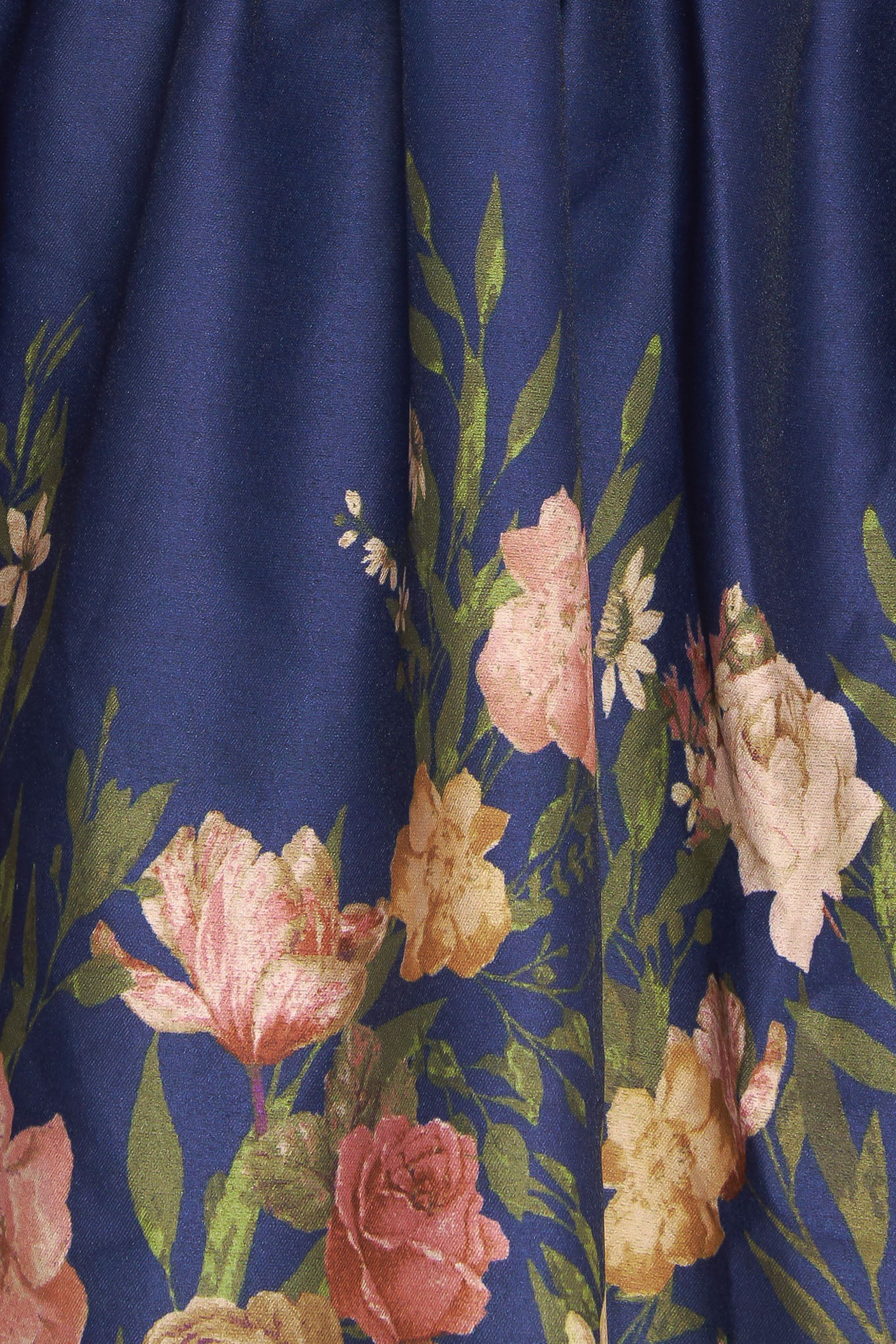 A printed woven mini dress featuring V neckline, long sleeve, full skirt and back zipper closure
