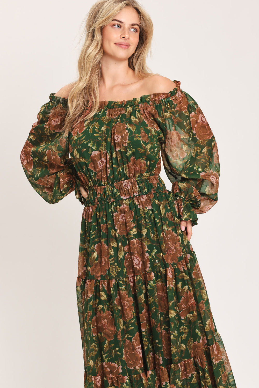 TERRACOTTA TRAIL WOVEN MIDI DRESS
