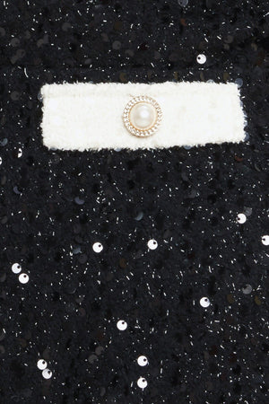 MIDNIGHT GLAM SEQUIN MINI DRESS.