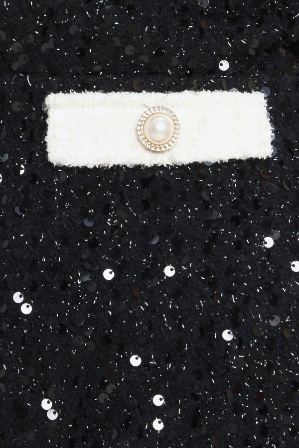 MIDNIGHT GLAM SEQUIN MINI DRESS.