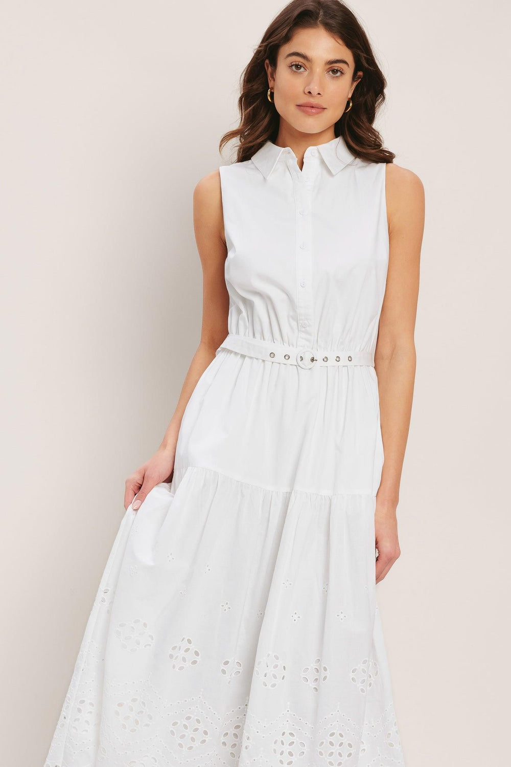 HAMPTONS SUMMER WOVEN MIDI DRESS.