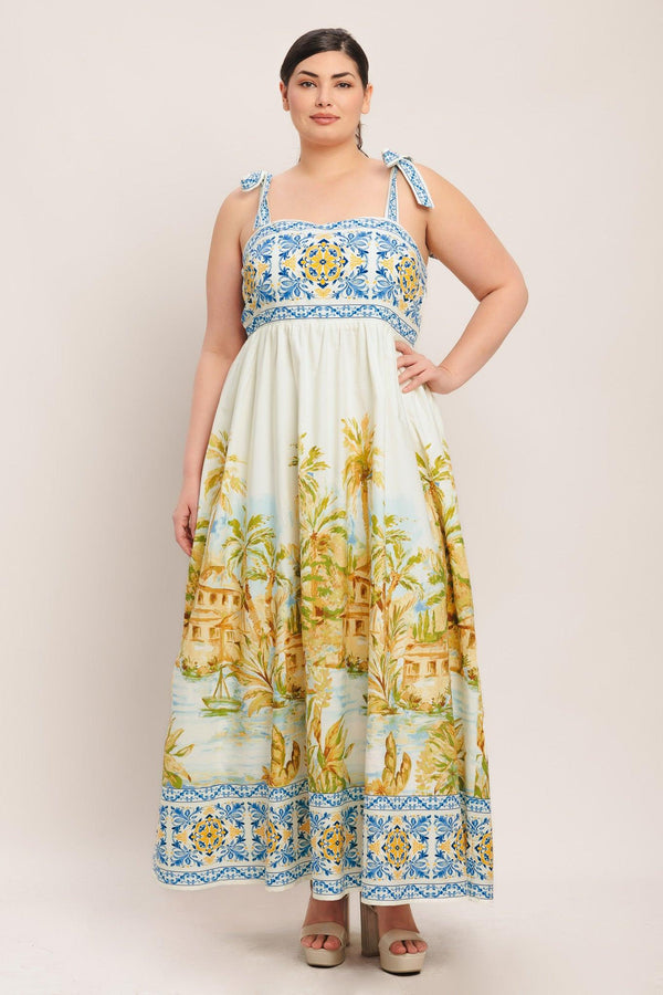 POSTCARD PERFECT WOVEN MAXI DRESS.