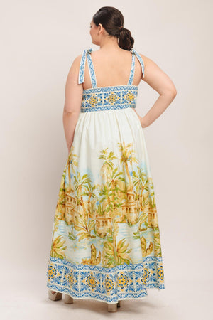 POSTCARD PERFECT WOVEN MAXI DRESS.