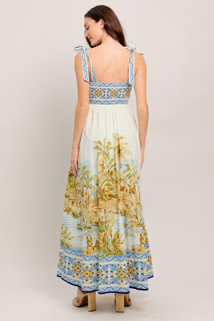 POSTCARD PERFECT WOVEN MAXI DRESS.