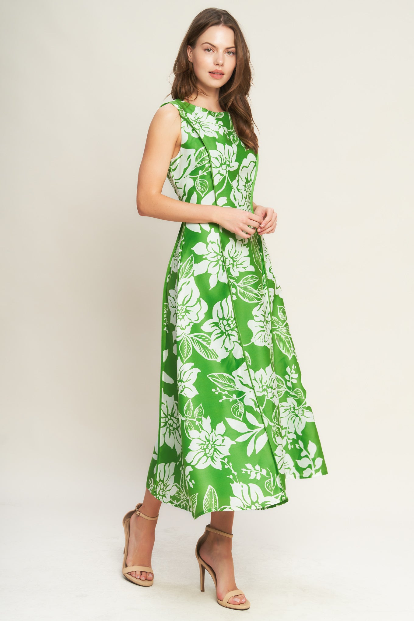 GARDEN GODDESS WOVEN MIDI DRESS