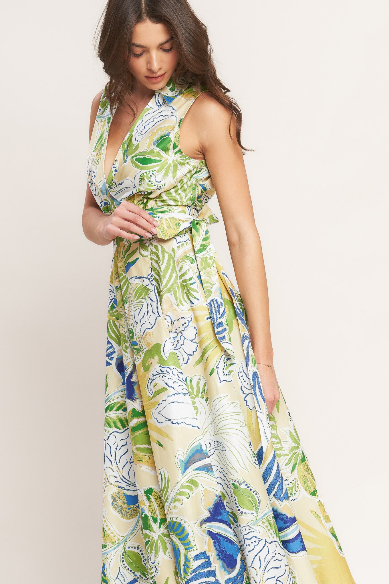 LAGOON FLOW WOVEN MIDI DRESS