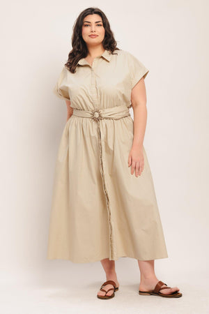 BARE ELEGANCE WOVEN MIDI DRESS - Flying Tomato - DRESSES - Flying Tomato
