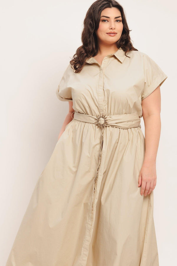 BARE ELEGANCE WOVEN MIDI DRESS - Flying Tomato - DRESSES - Flying Tomato