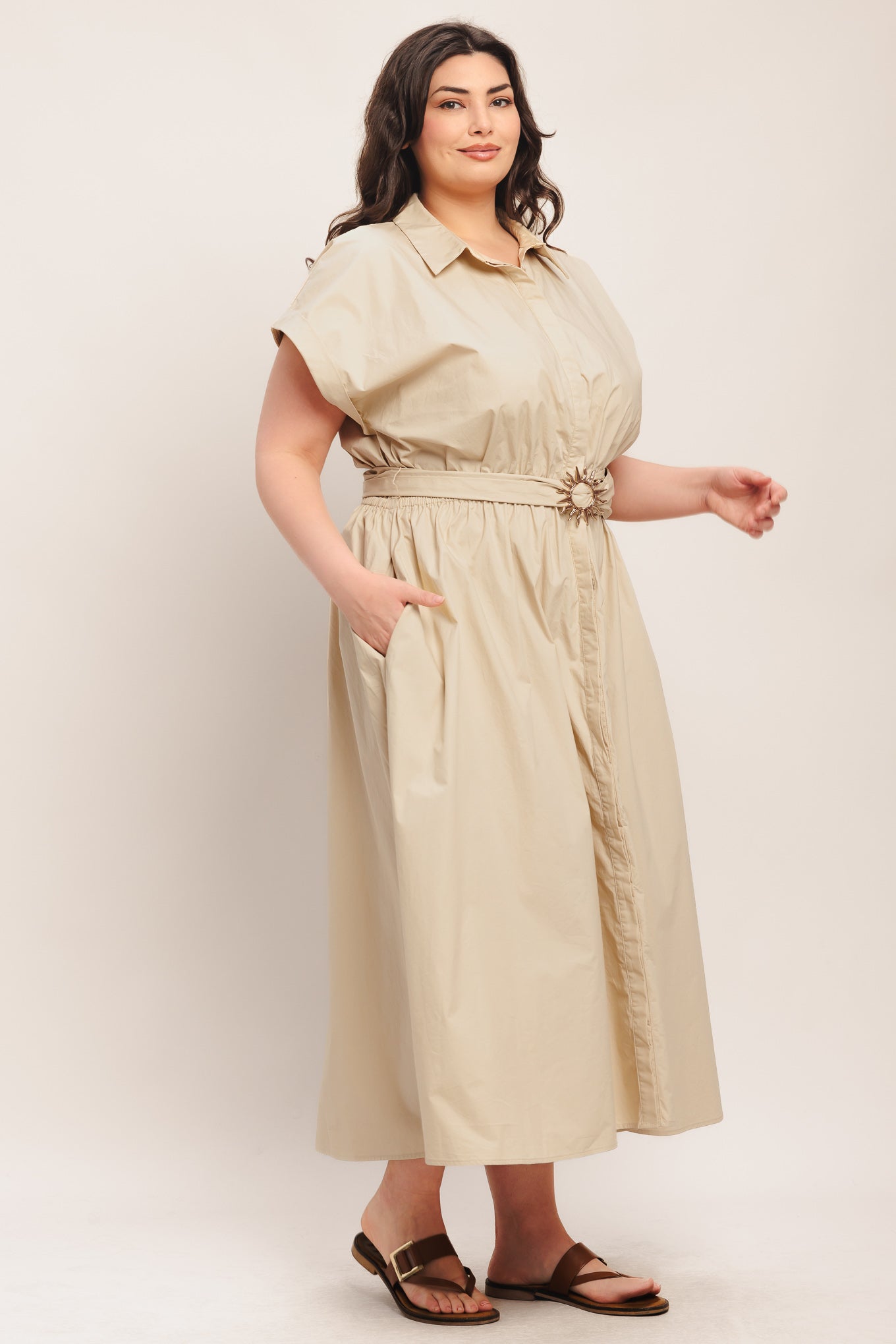 BARE ELEGANCE WOVEN MIDI DRESS - Flying Tomato - DRESSES - Flying Tomato