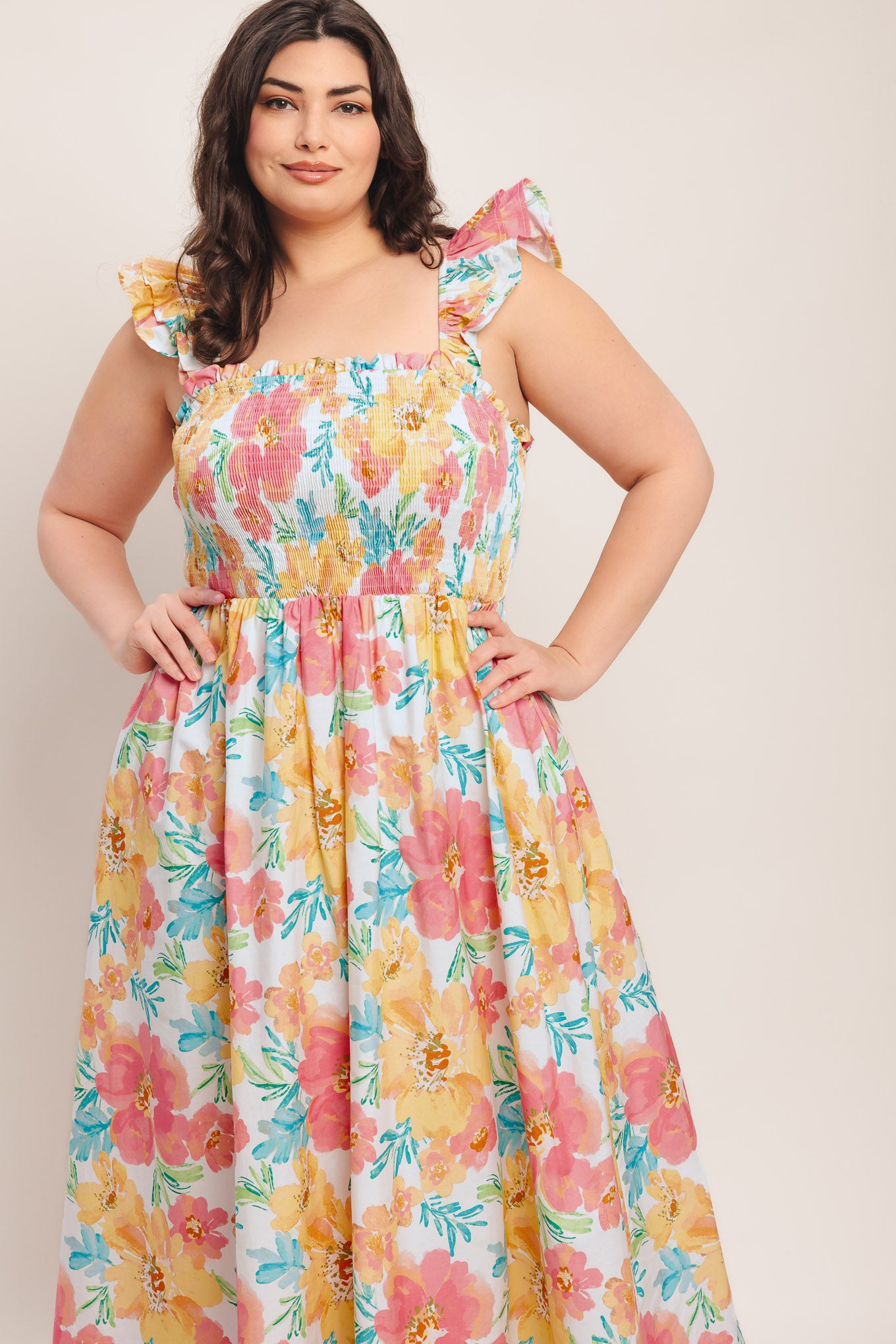 SOFT SUNSHINE WOVEN MIDI DRESS - Flying Tomato - DRESSES - Flying Tomato