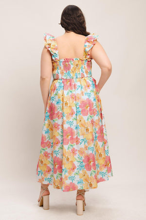 SOFT SUNSHINE WOVEN MIDI DRESS - Flying Tomato - DRESSES - Flying Tomato