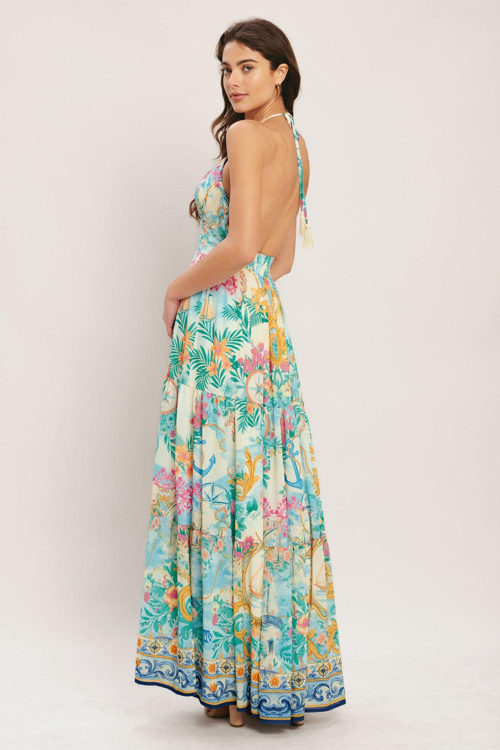 CAPRI SAIL AWAY WOVEN MAXI DRESS.