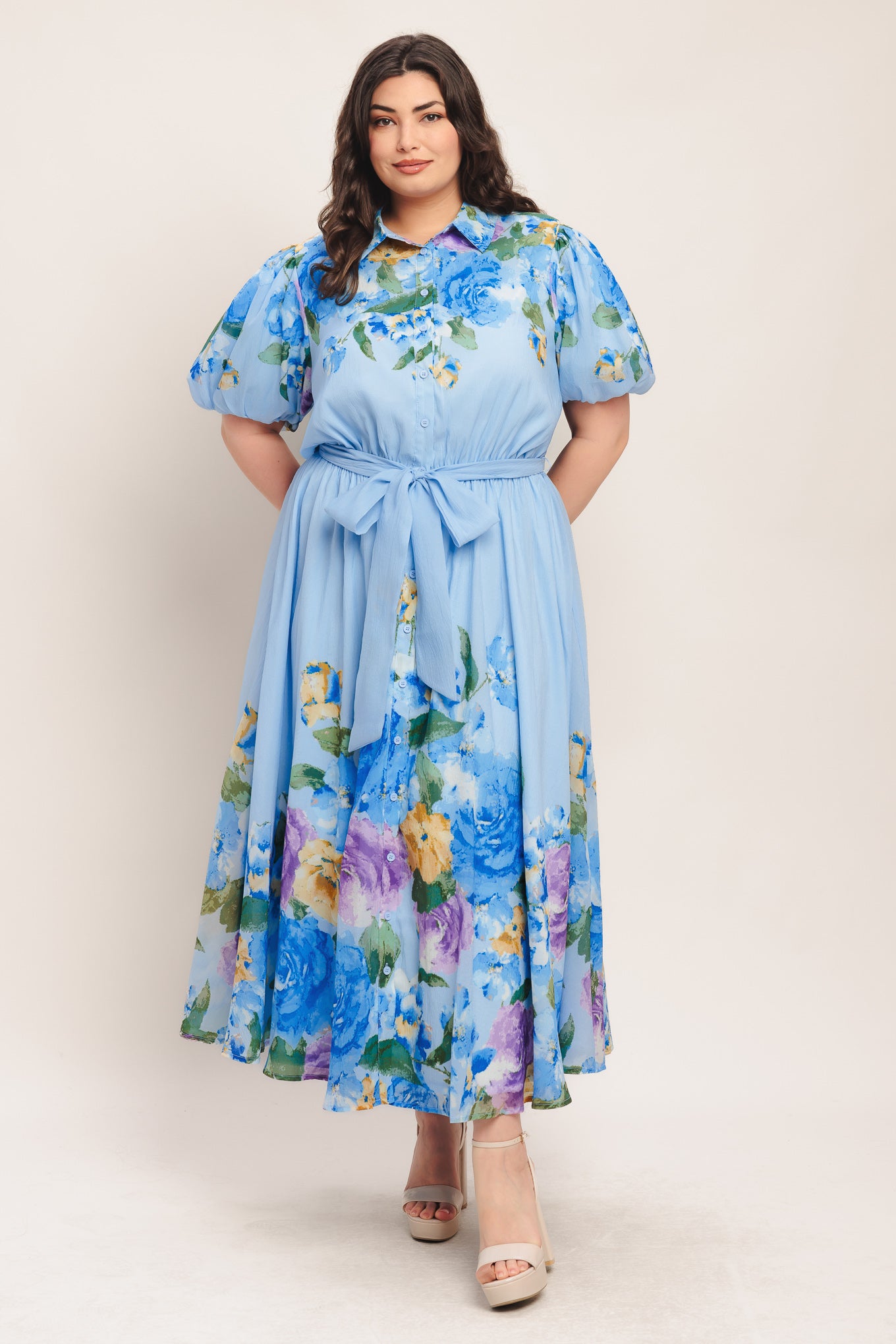 SPRINGTIME SWEETHEART WOVEN MIDI DRESS - Flying Tomato - DRESSES - Flying Tomato