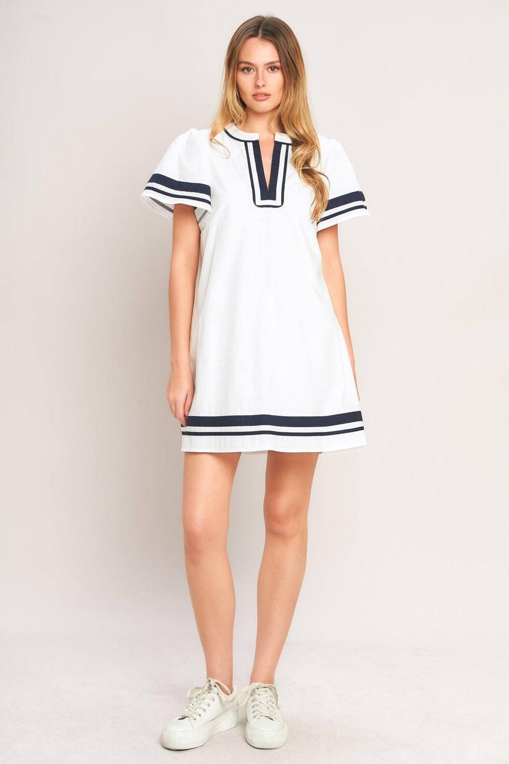 WEEKEND IN THE HAMPTONS WOVEN MINI DRESS.