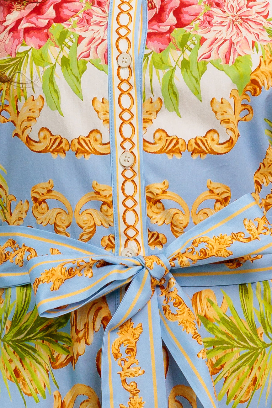 BLUE PALACE WOVEN MIDI DRESS