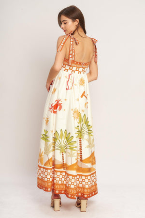 PALM COAST DREAM WOVEN MAXI DRESS.