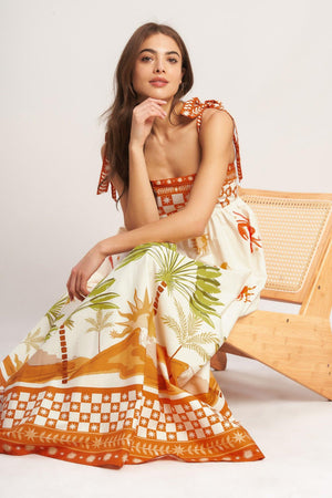 PALM COAST DREAM WOVEN MAXI DRESS.