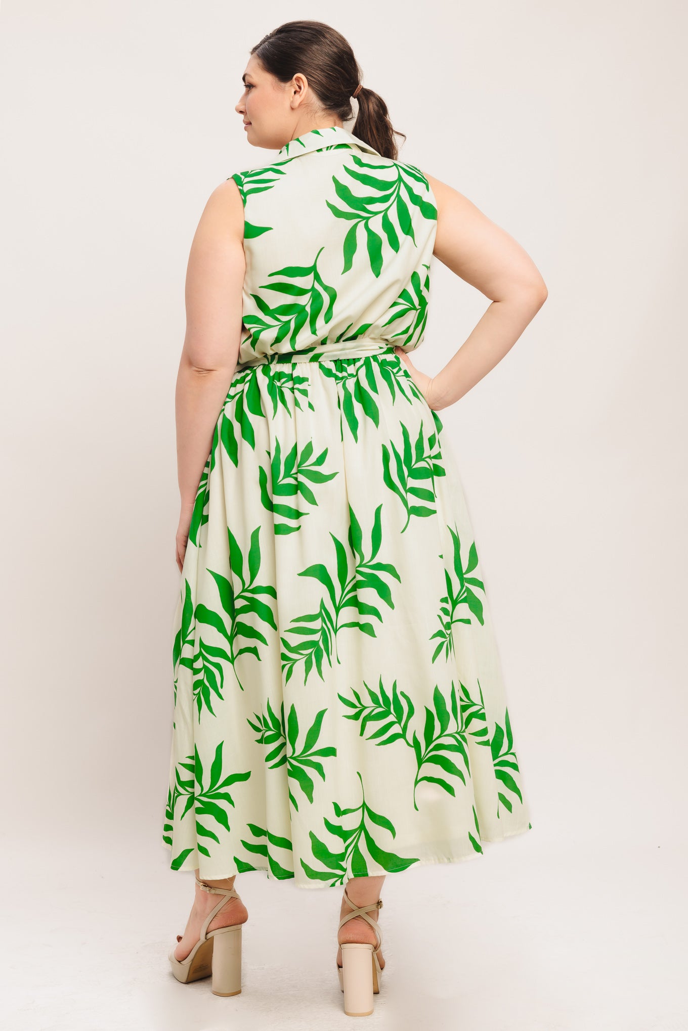 GREEN DAYDREAM WOVEN MIDI DRESS - Flying Tomato - DRESSES - Flying Tomato