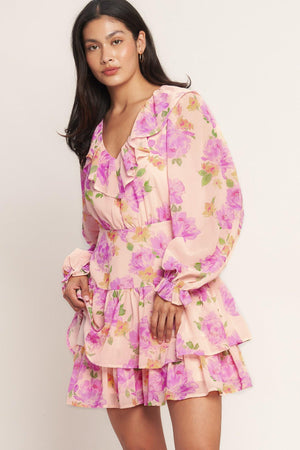 SWEET SERENDIPITY WOVEN MINI DRESS.