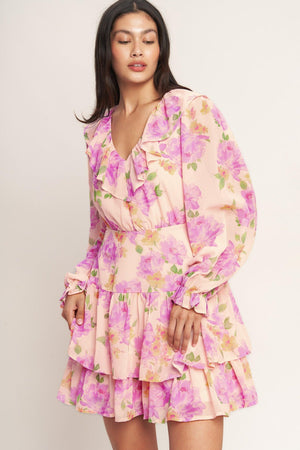 SWEET SERENDIPITY WOVEN MINI DRESS.