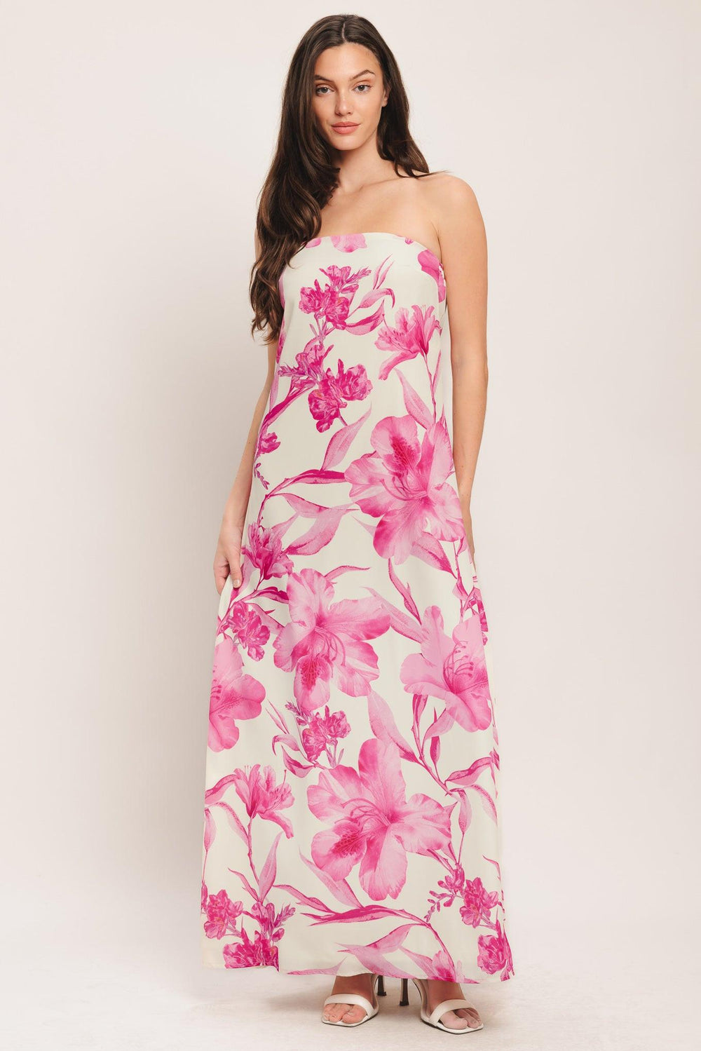 SOFT ROSE ESCAPE WOVEN ANKLE DRESS.