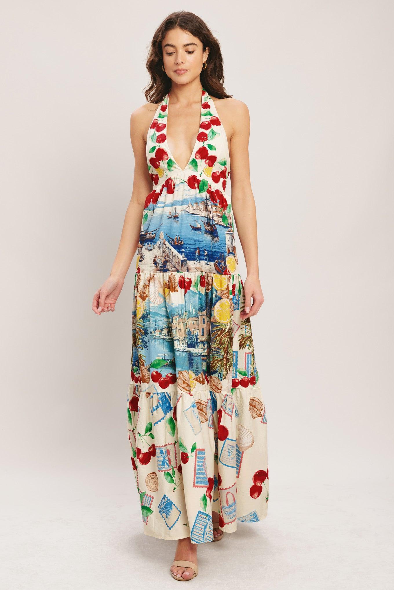 [PREORDER] ITALIAN RIVIERA DREAM WOVEN MAXI DRESS.