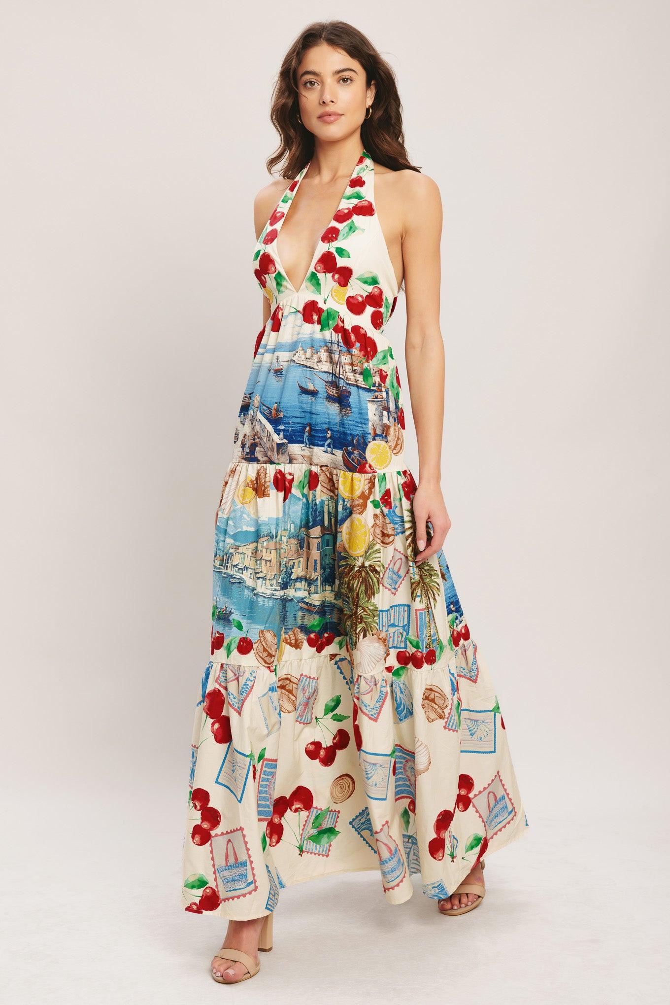 [PREORDER] ITALIAN RIVIERA DREAM WOVEN MAXI DRESS.