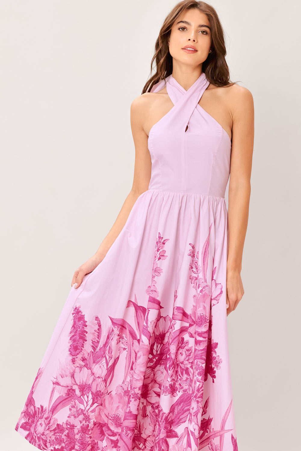 ROSELIGHT DREAM WOVEN MIDI DRESS.