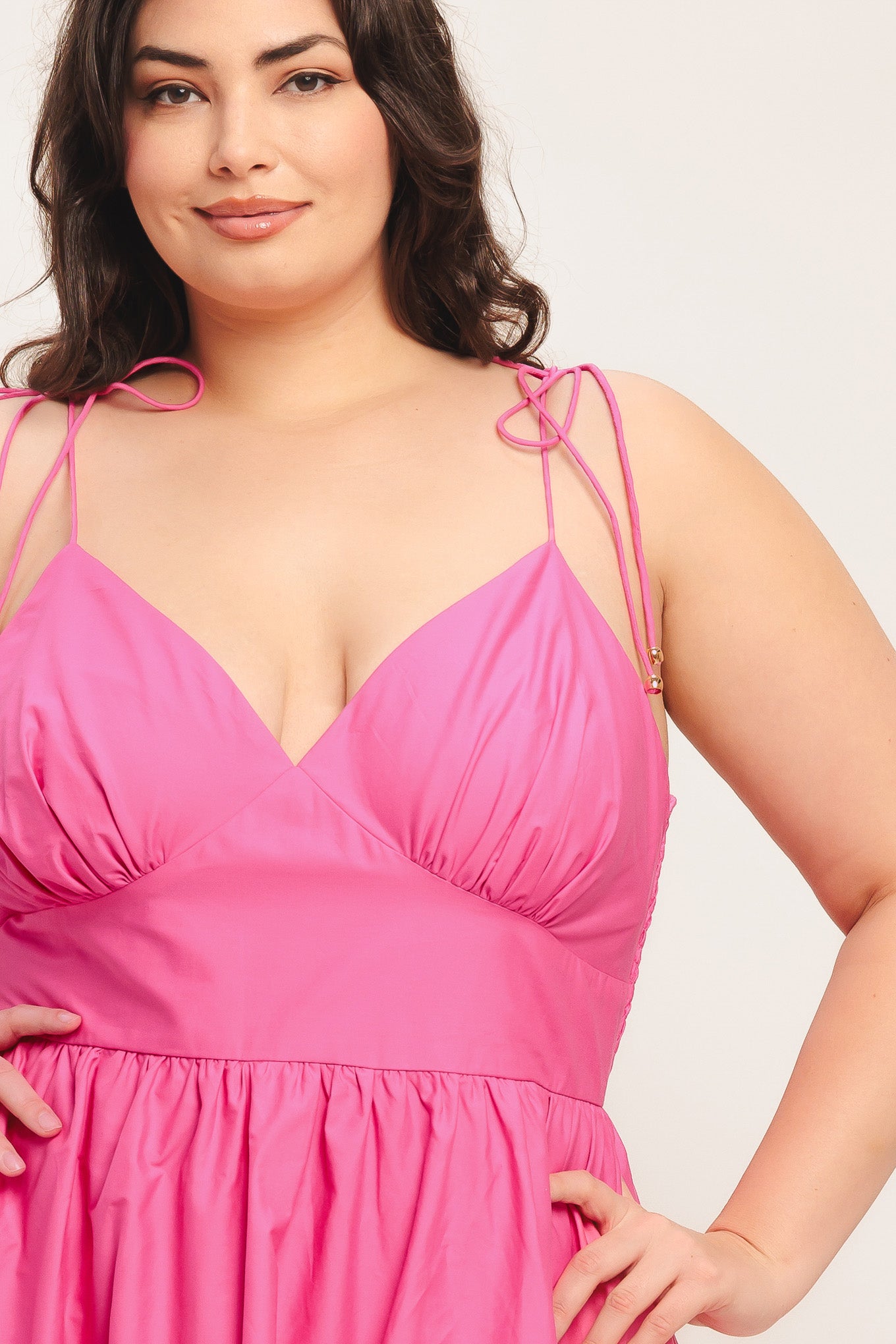 PRETTY IN PINK WOVEN MIDI DRESS - Flying Tomato - DRESSES - Flying Tomato