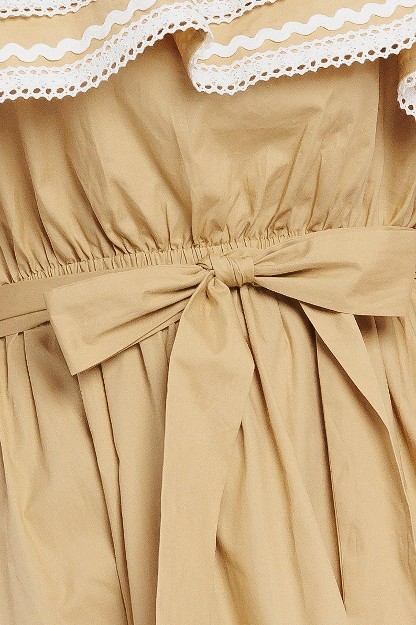 GOLDEN DUNE WOVEN ANKLE DRESS.